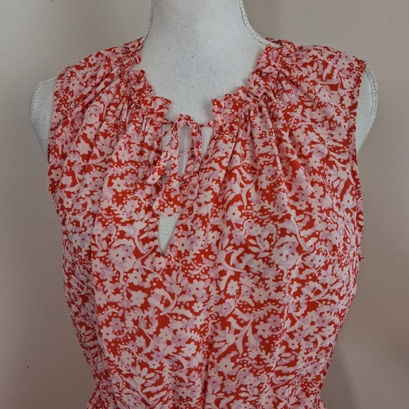 Rebecca Taylor 100% Silk Sleeveless Provence Block Dress Size 8 Floral Print - Picture 7 of 9